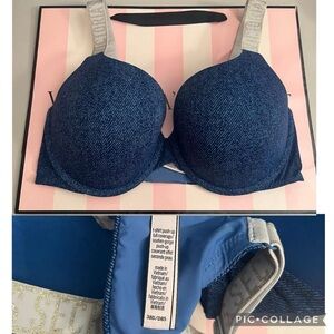 Victoria's Secret Denim Blue Bra